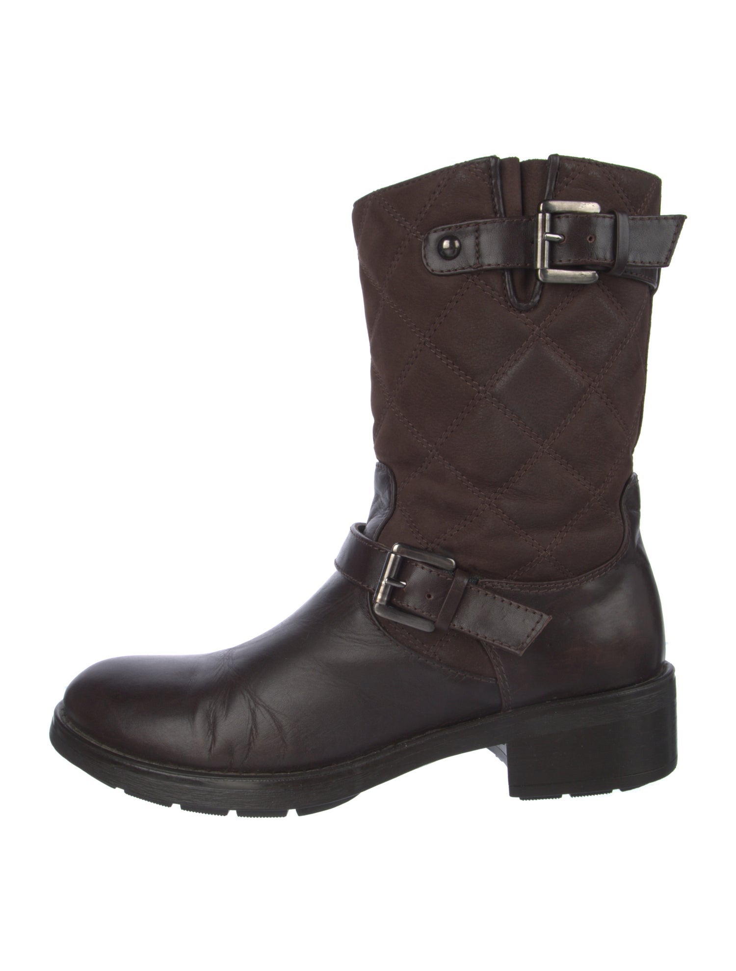 Aquatalia Leather Moto Boots