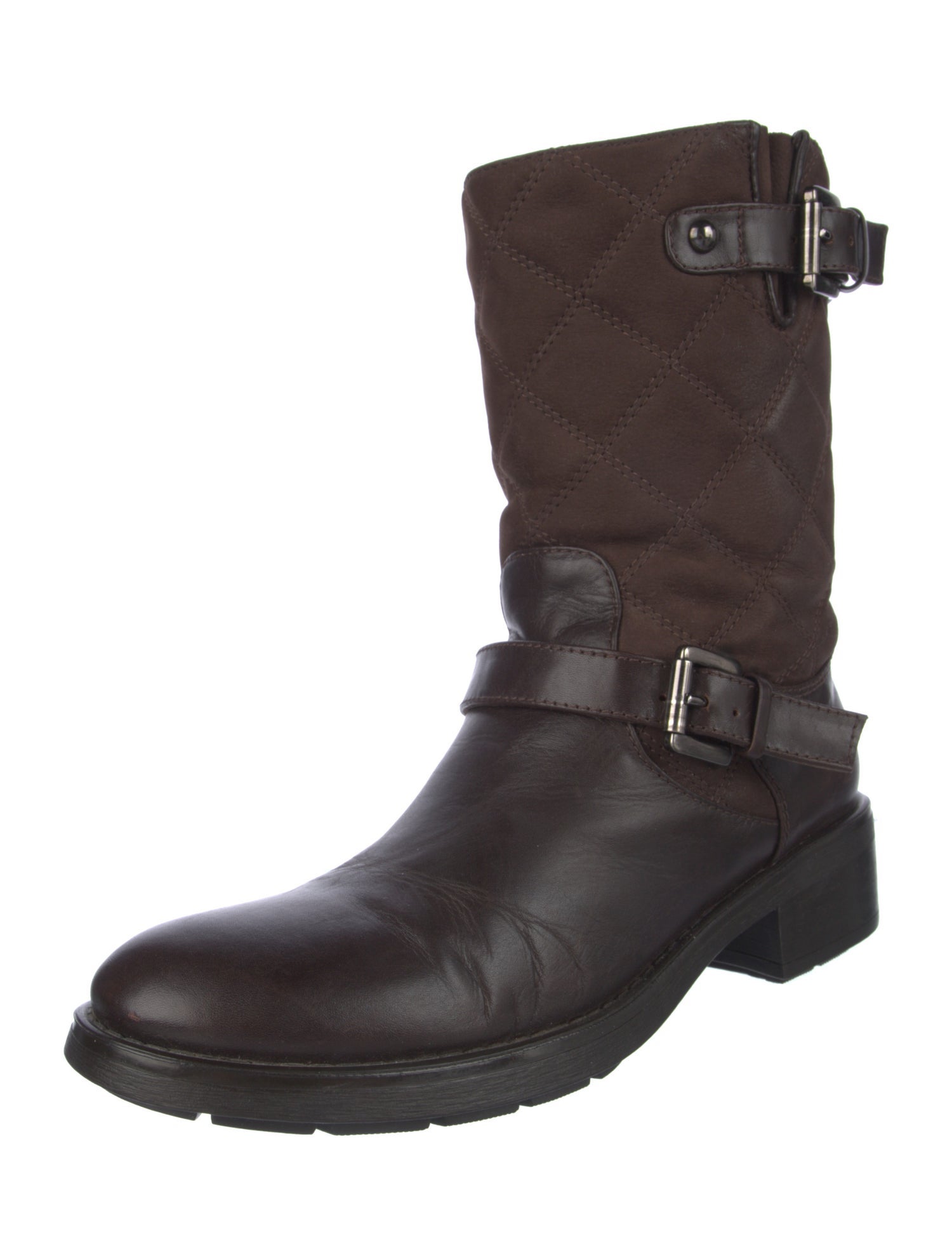 Aquatalia Leather Moto Boots