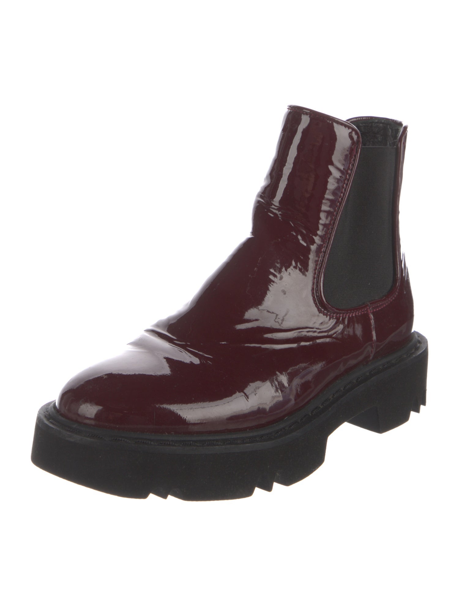 Aquatalia Patent Leather Chelsea Boots