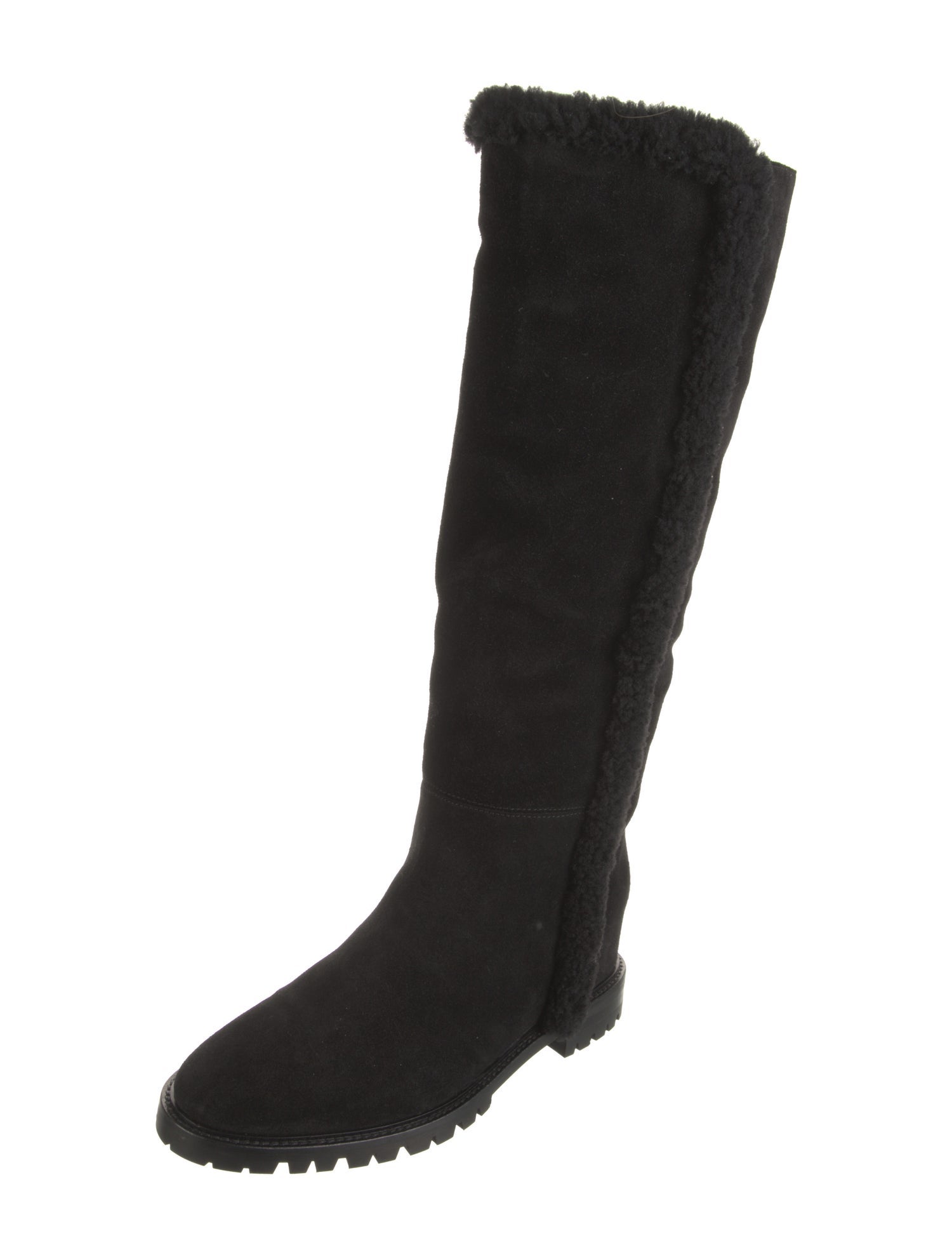 Aquatalia Suede Fur Trim Boots