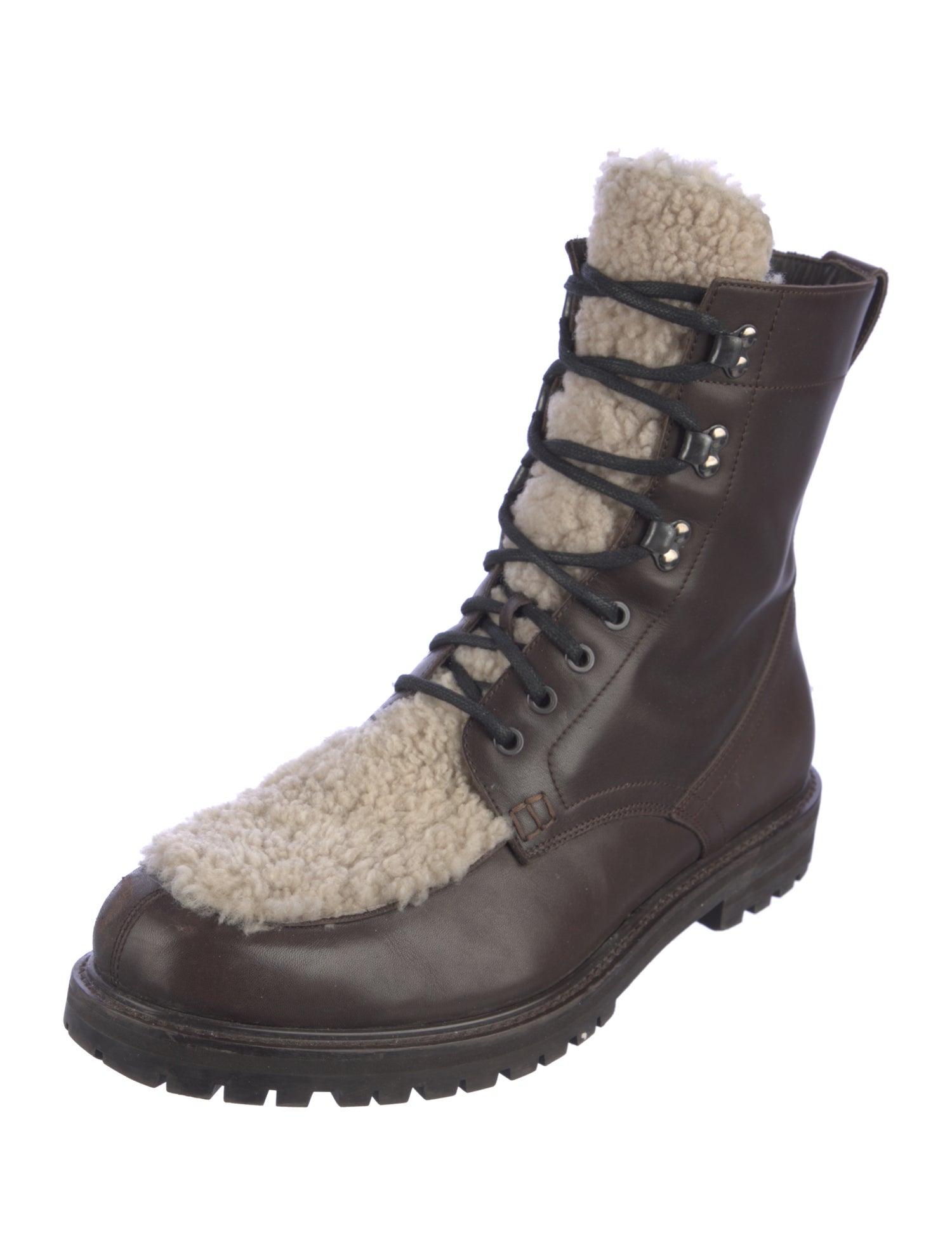 Aquatalia Leather Combat Boots