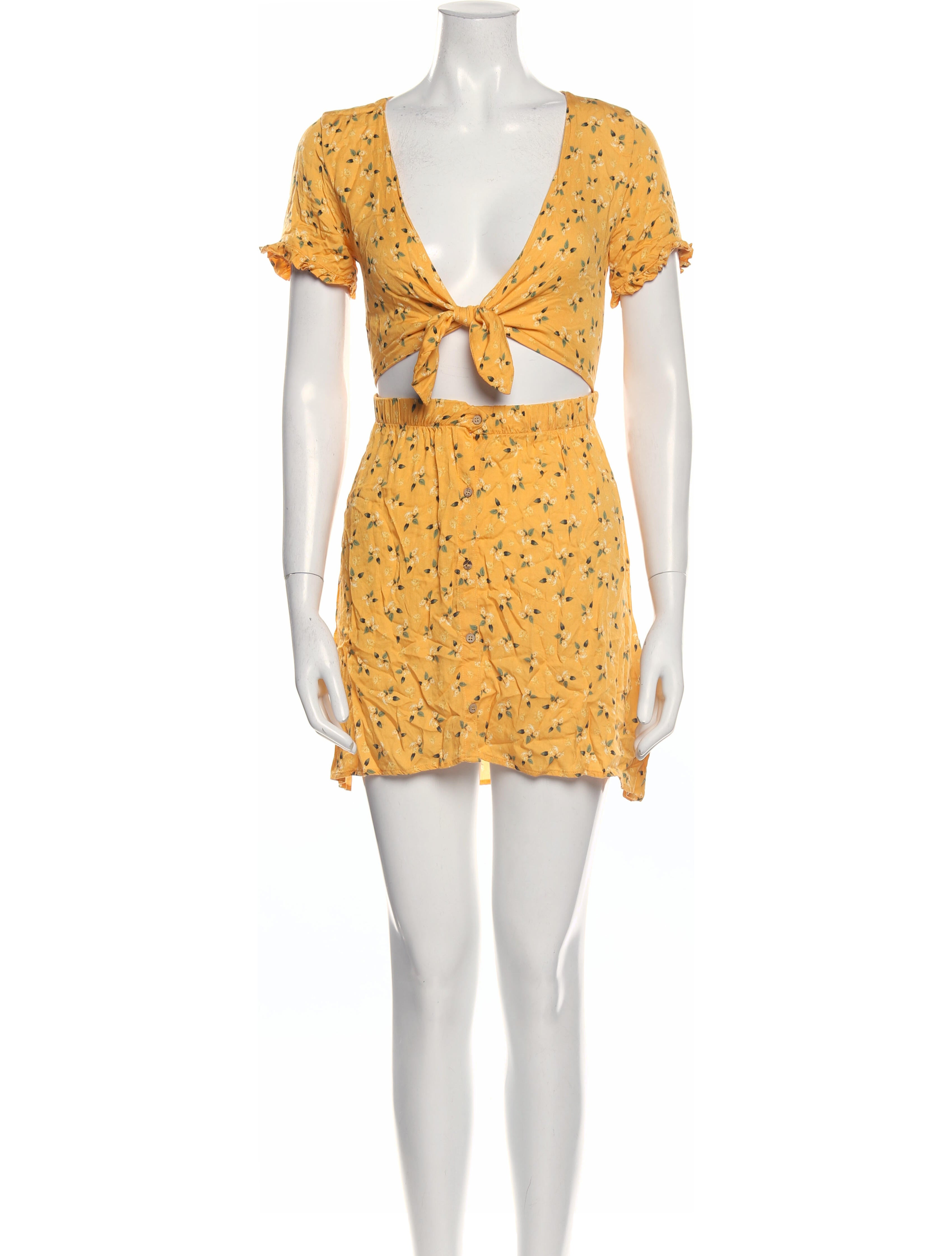 Agua Bendita Floral Print Mini Dress