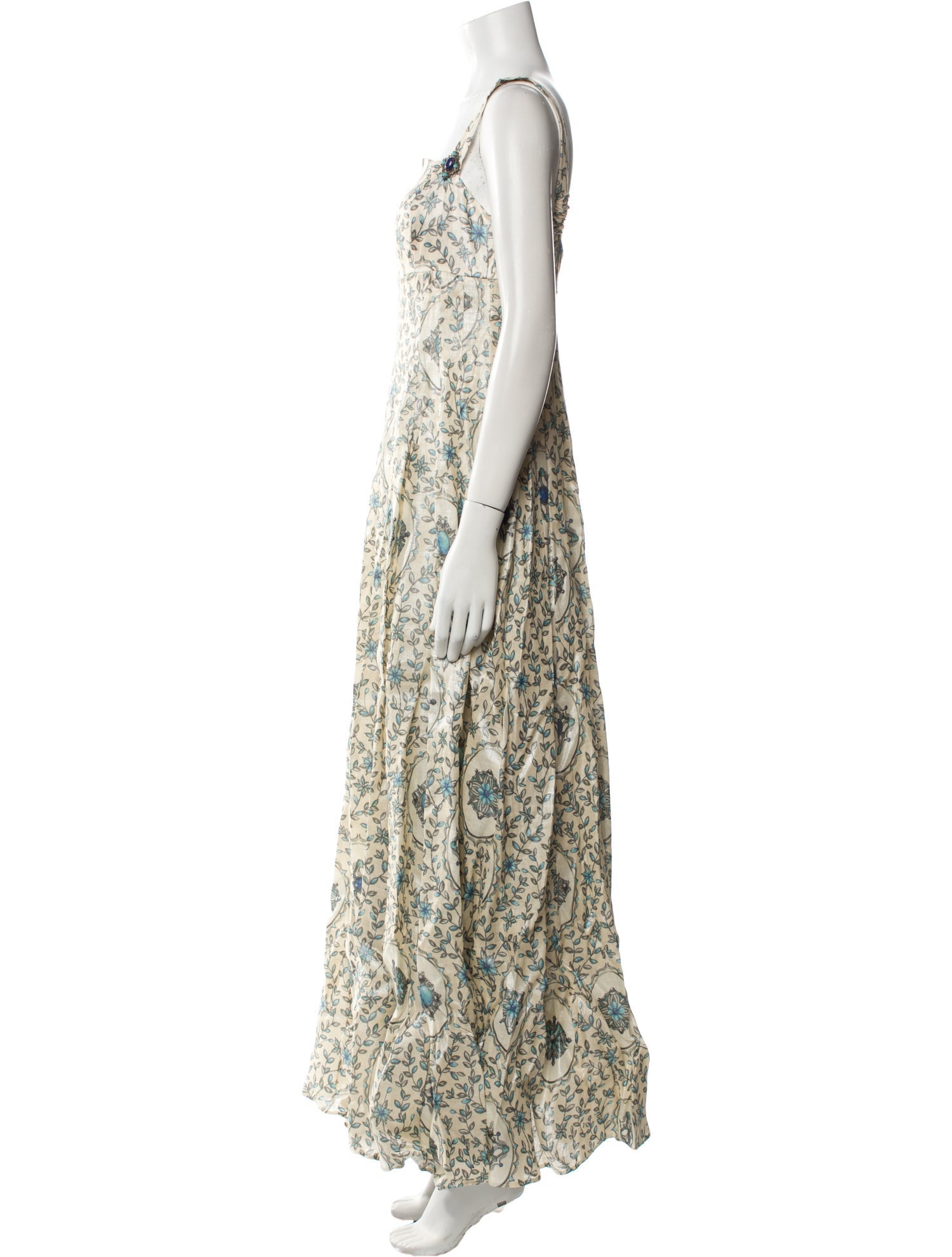 Agua by Agua Bendita Floral Print Long Dress w/ Tags