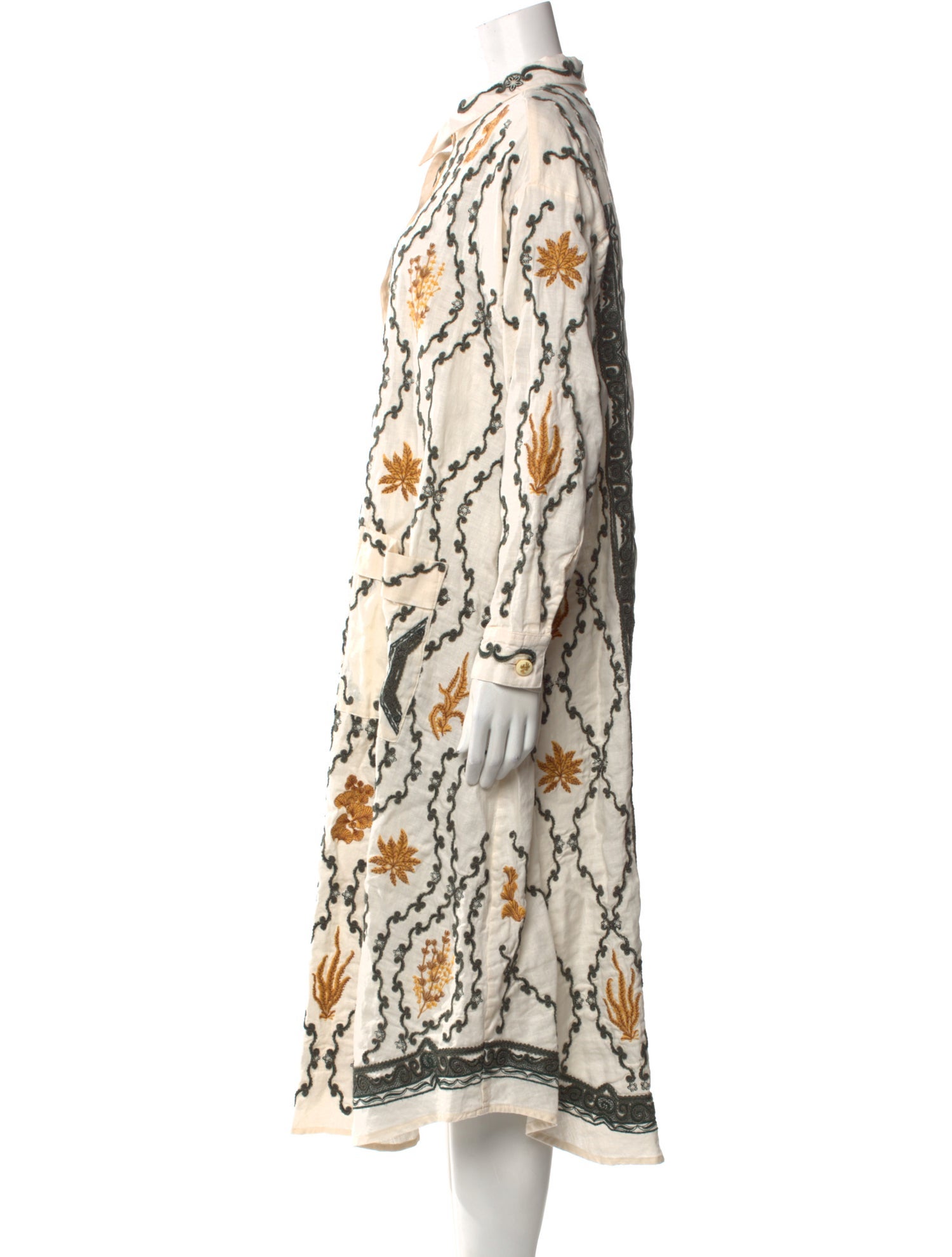 Agua by Agua Bendita Linen Midi Length Dress w/ Tags