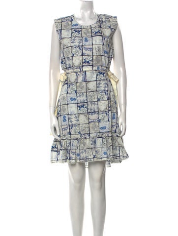 Agua by Bendita Dresses Printed Knee-Length Dress L