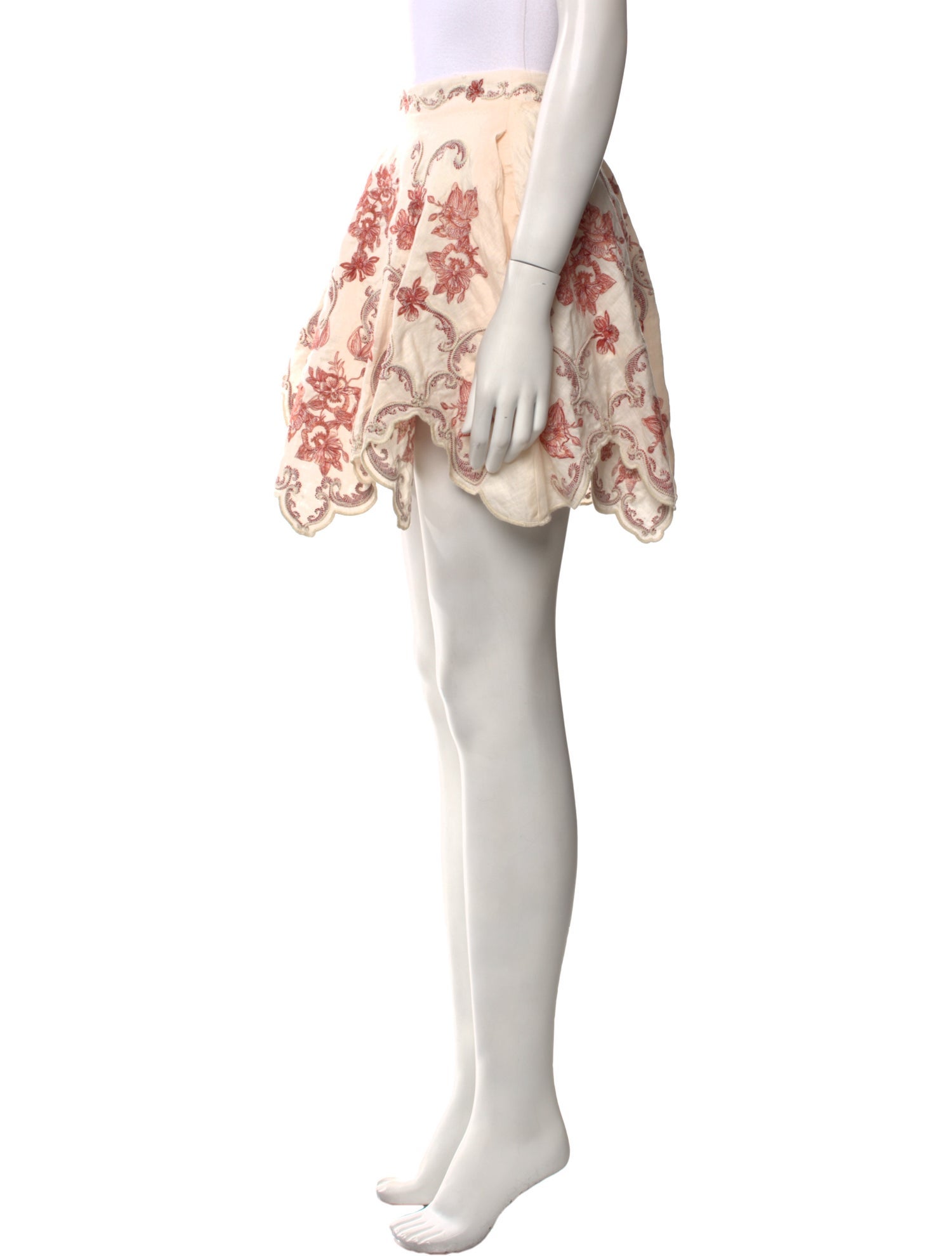 Agua by Agua Bendita Floral Print Mini Skirt