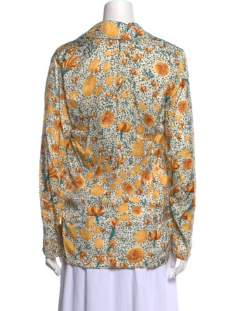 Agua by Agua Bendita Floral Print V-Neck Blouse