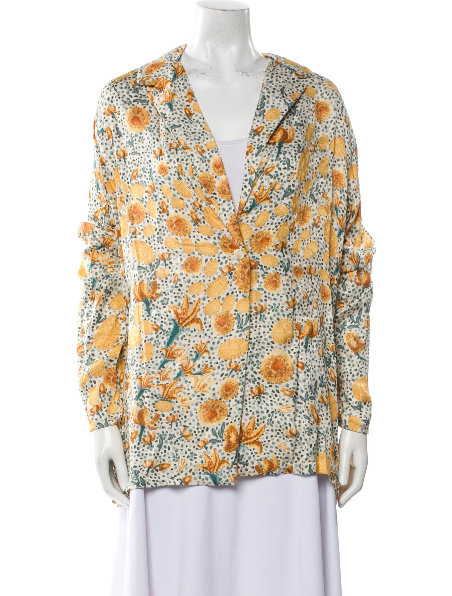 Agua by Agua Bendita Printed V-Neck Blouse