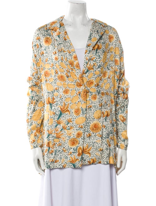 Agua by Agua Bendita Printed V-Neck Blouse