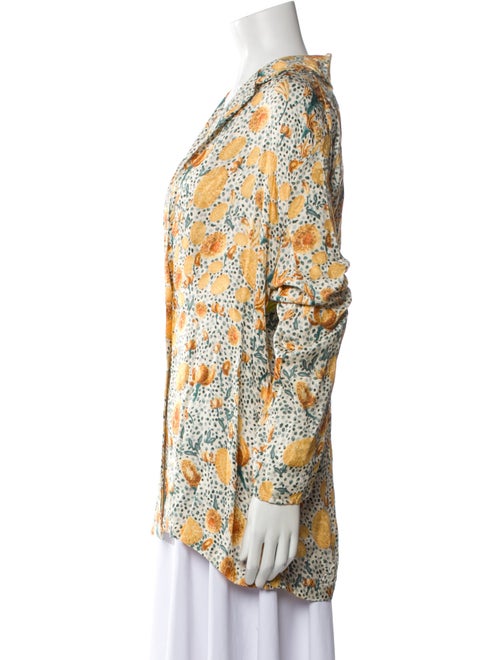 Agua by Agua Bendita Printed V-Neck Blouse