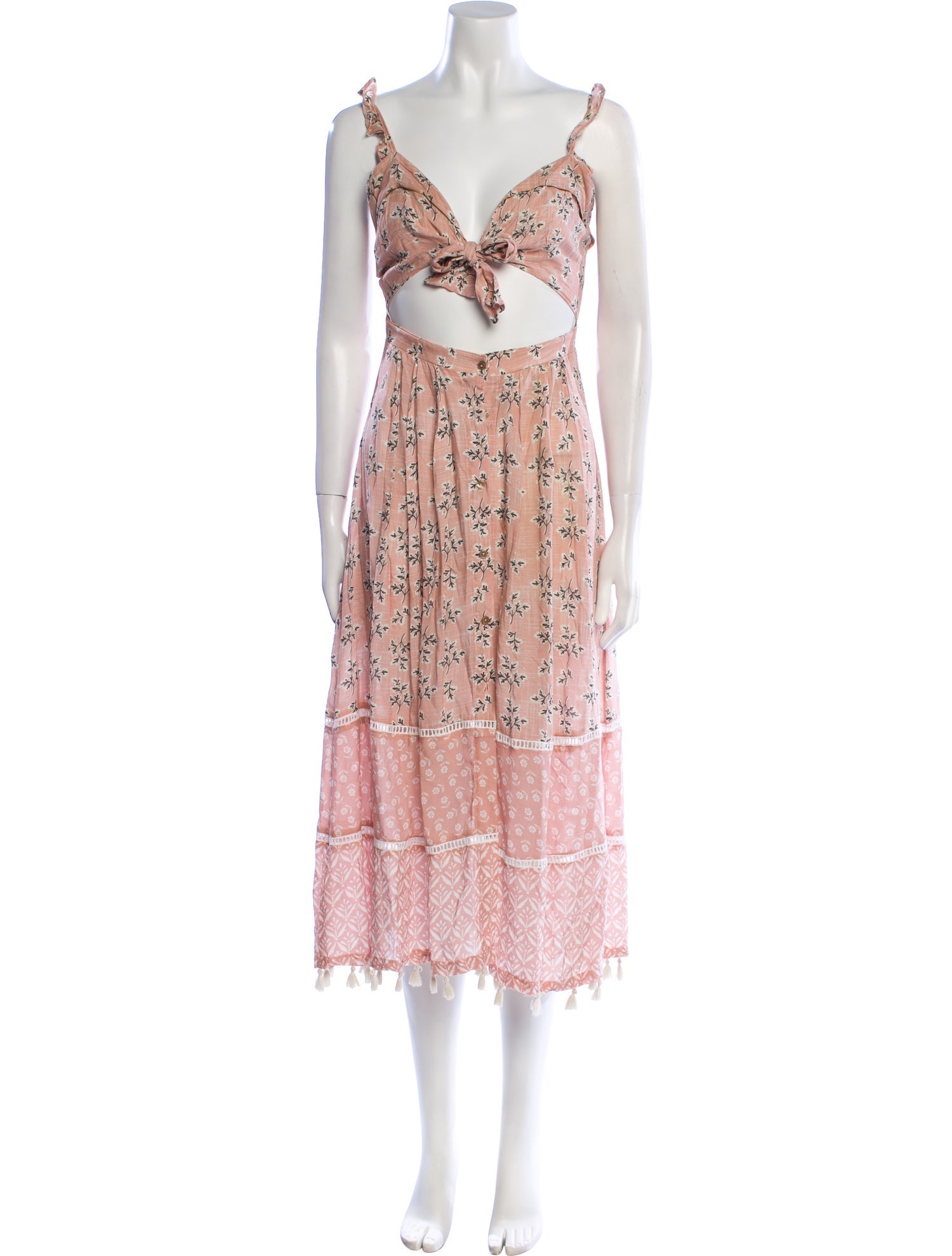 Agua by Agua Bendita Floral Print Midi Length Dress