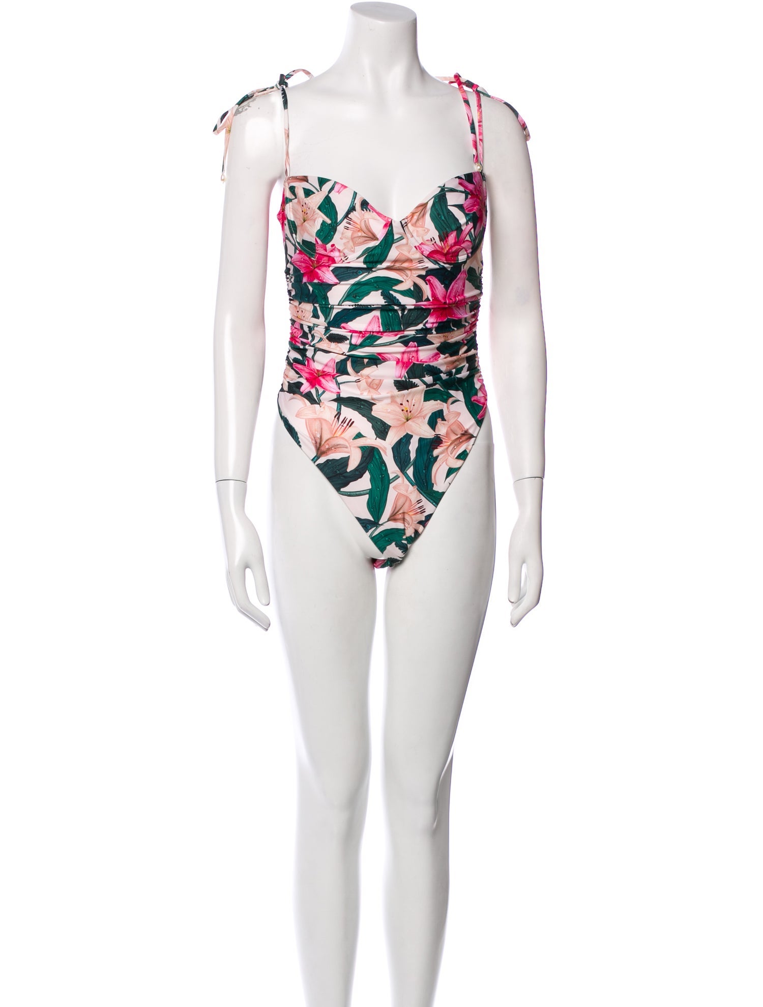 Agua by Agua Bendita Printed Beaded Accents One-Piece w/ Tags