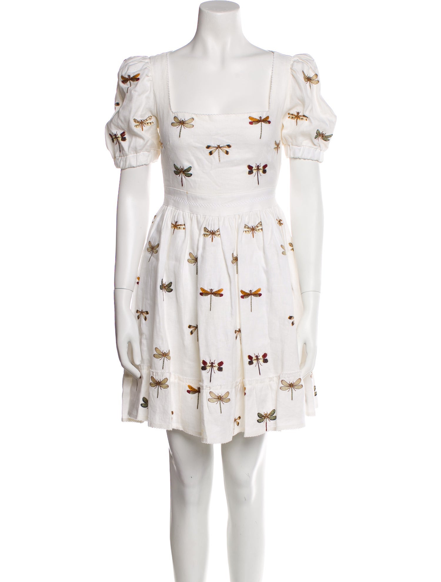 Agua Bendita Linen Mini Dress