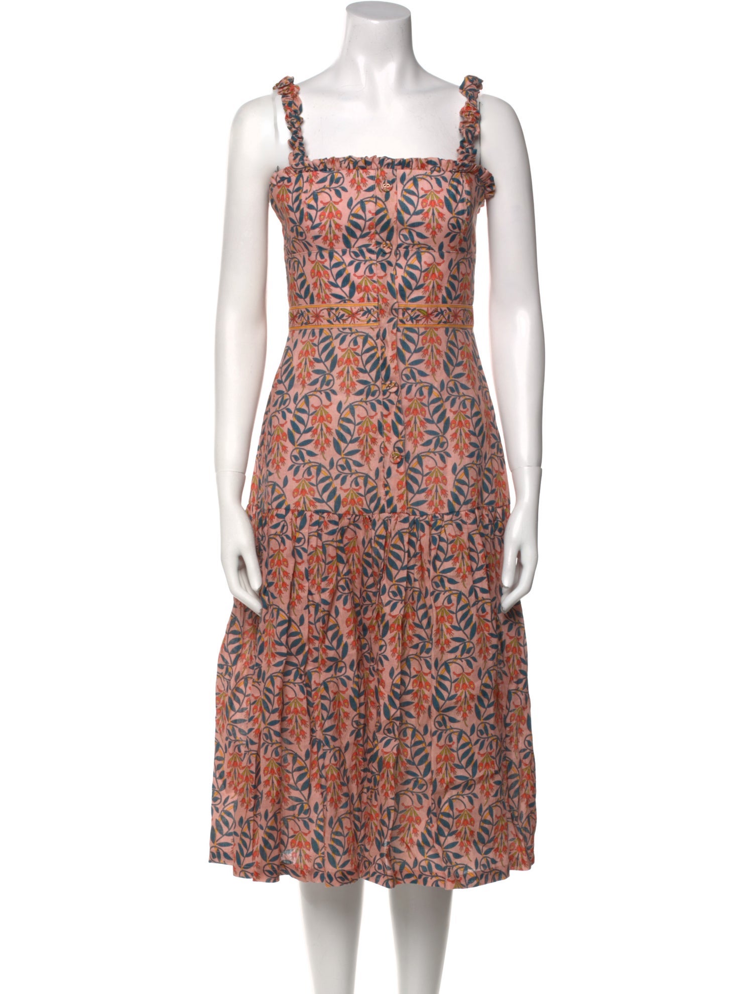 Agua by Agua Bendita Linen Midi Length Dress