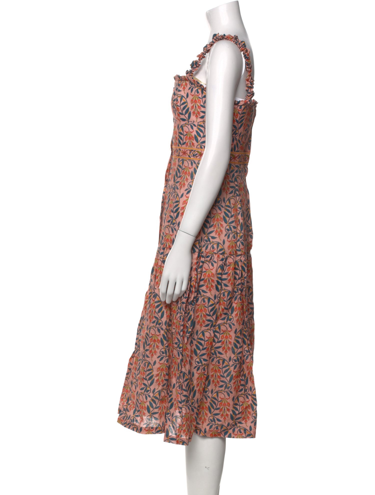 Agua by Agua Bendita Linen Midi Length Dress