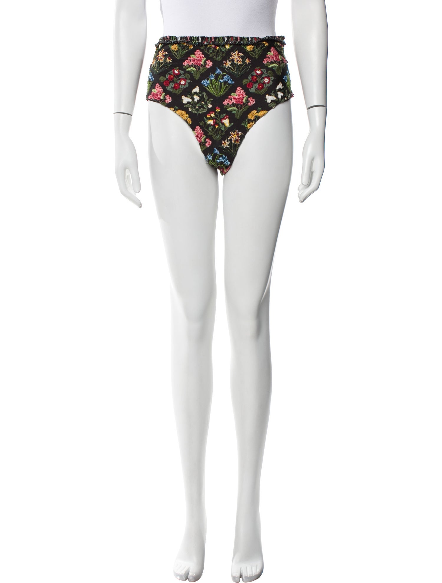 Agua by Agua Bendita Printed Ruffle Embellishment One-Piece