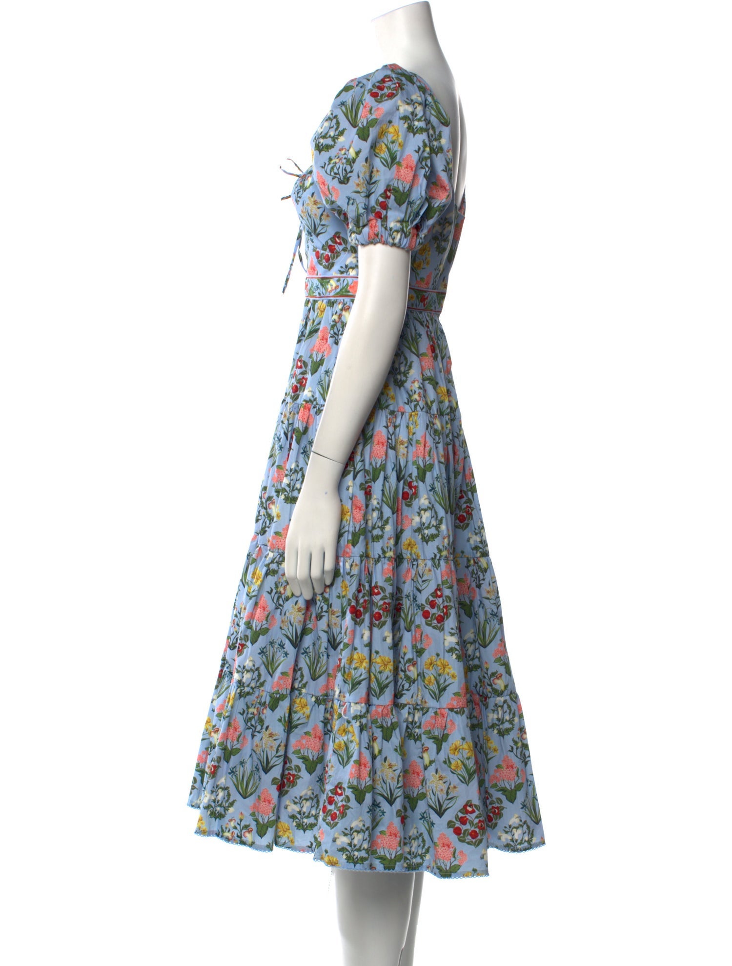 Agua by Agua Bendita Floral Print Midi Length Dress w/ Tags