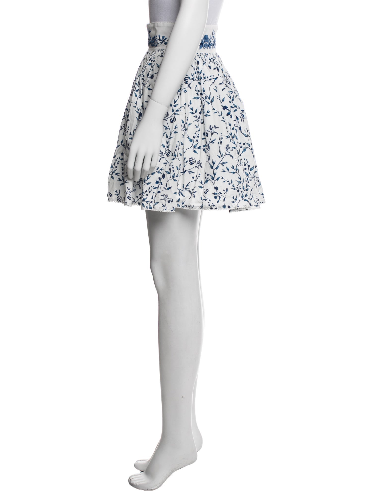 Agua by Agua Bendita Floral Print Mini Skirt