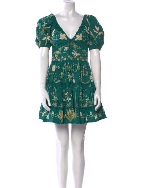 Agua by Agua Bendita Floral Print Mini Dress