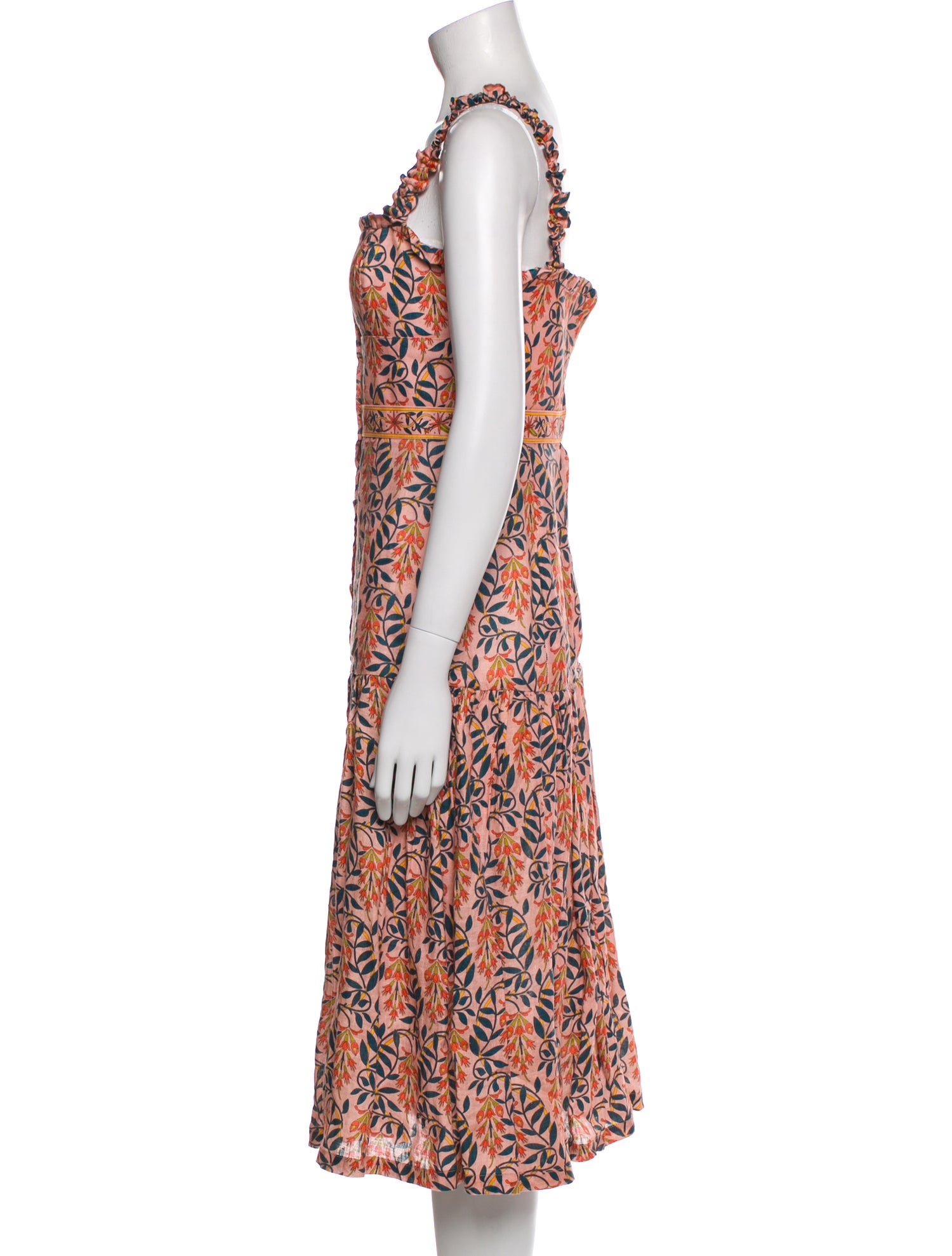 Agua by Agua Bendita Linen Midi Length Dress