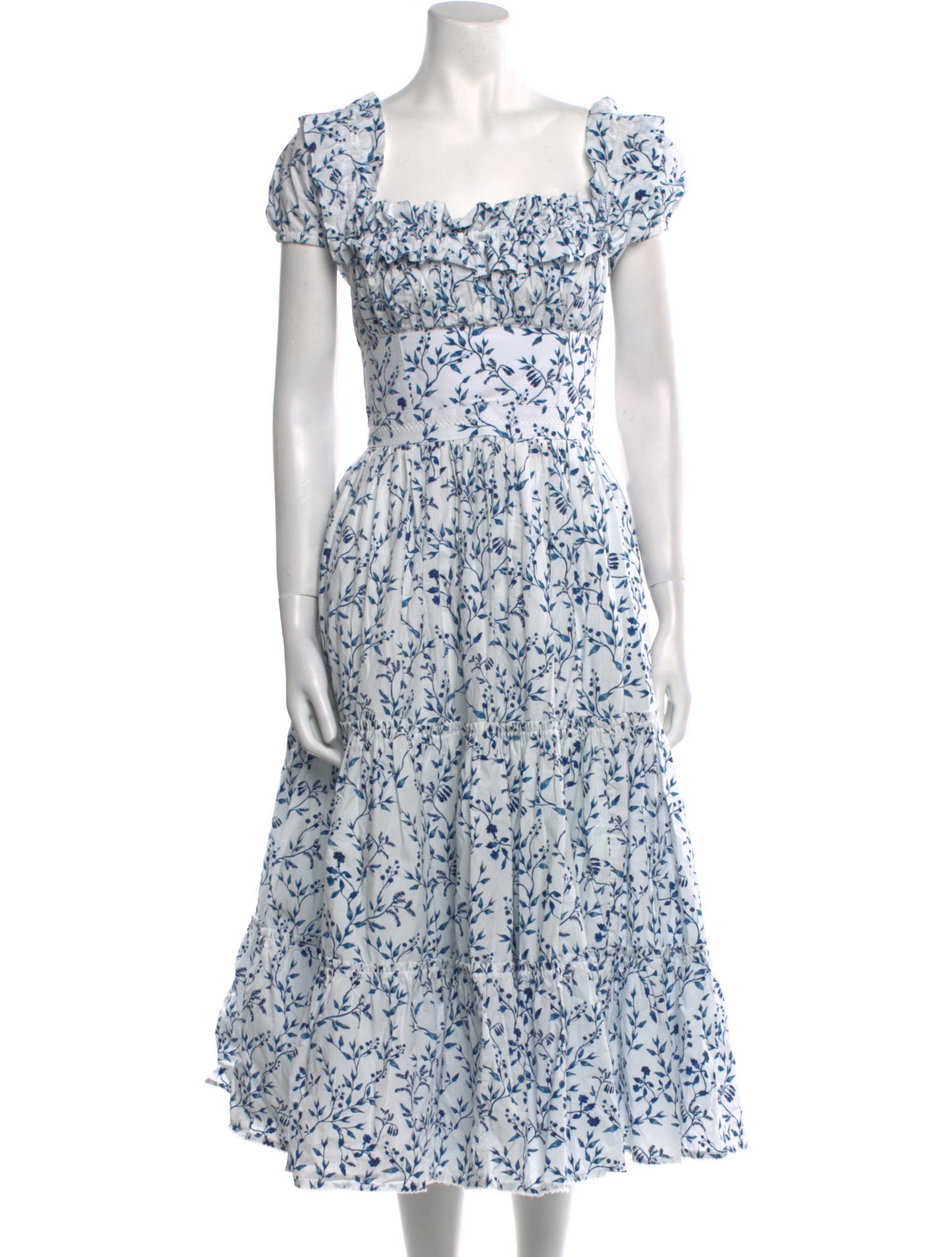 Agua by Agua Bendita Linen Midi Length Dress