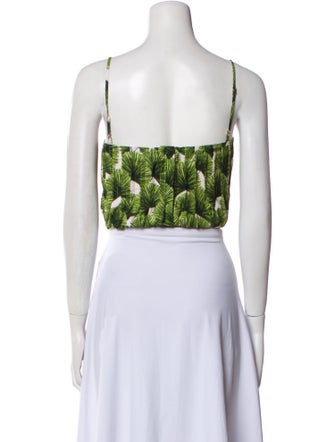 Agua by Agua Bendita Printed Square Neckline Crop Top