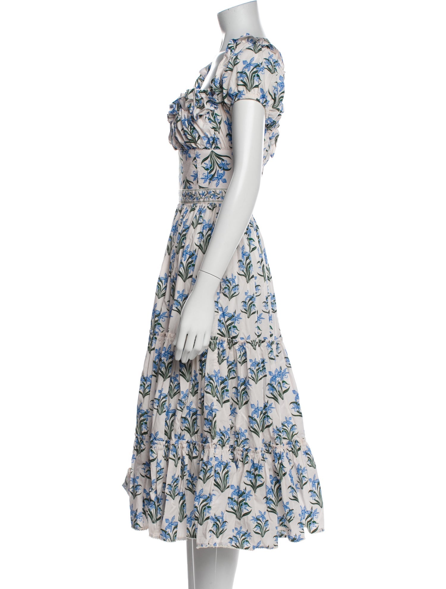 Agua by Agua Bendita Floral Print Midi Length Dress