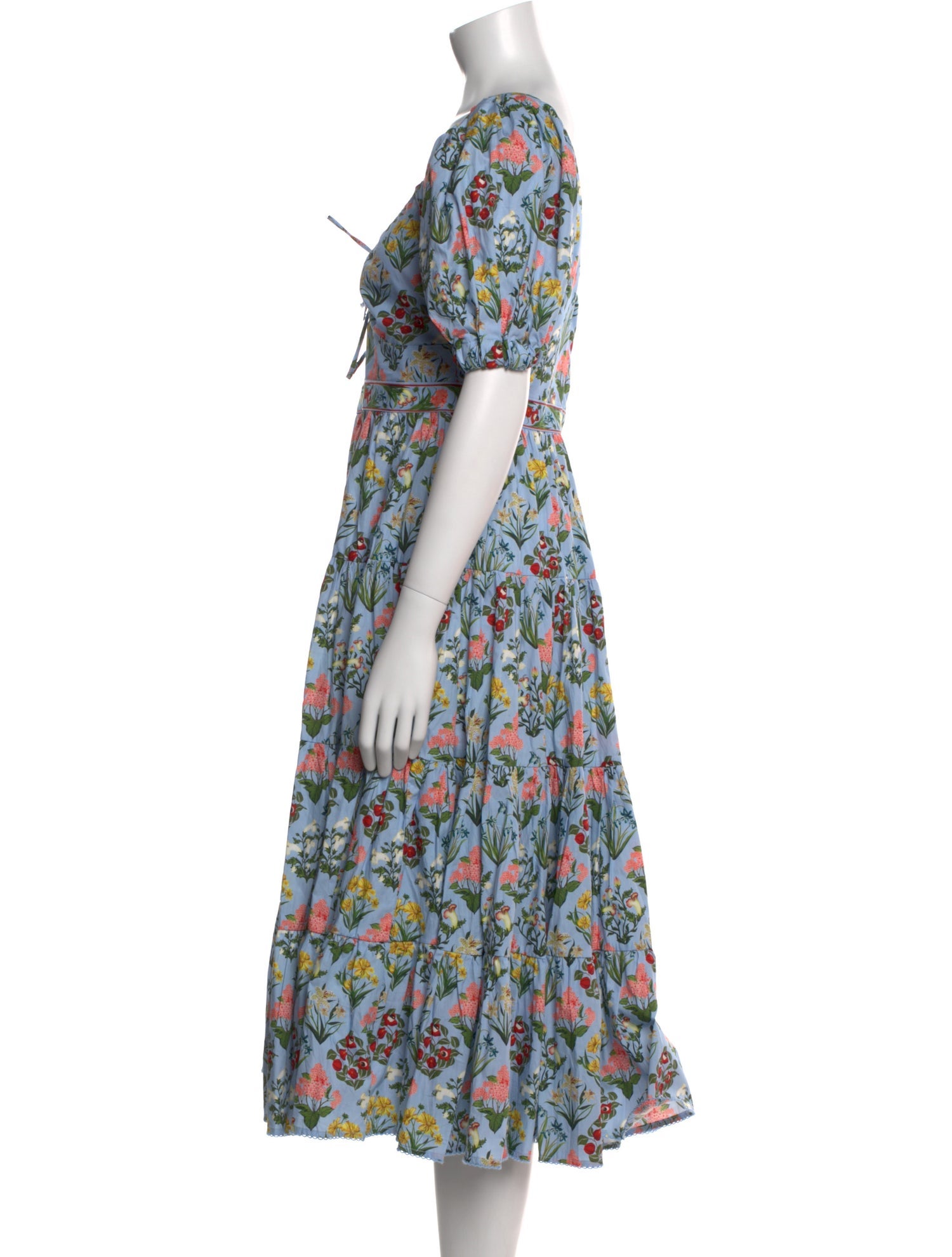 Agua by Agua Bendita Floral Print Midi Length Dress w/ Tags