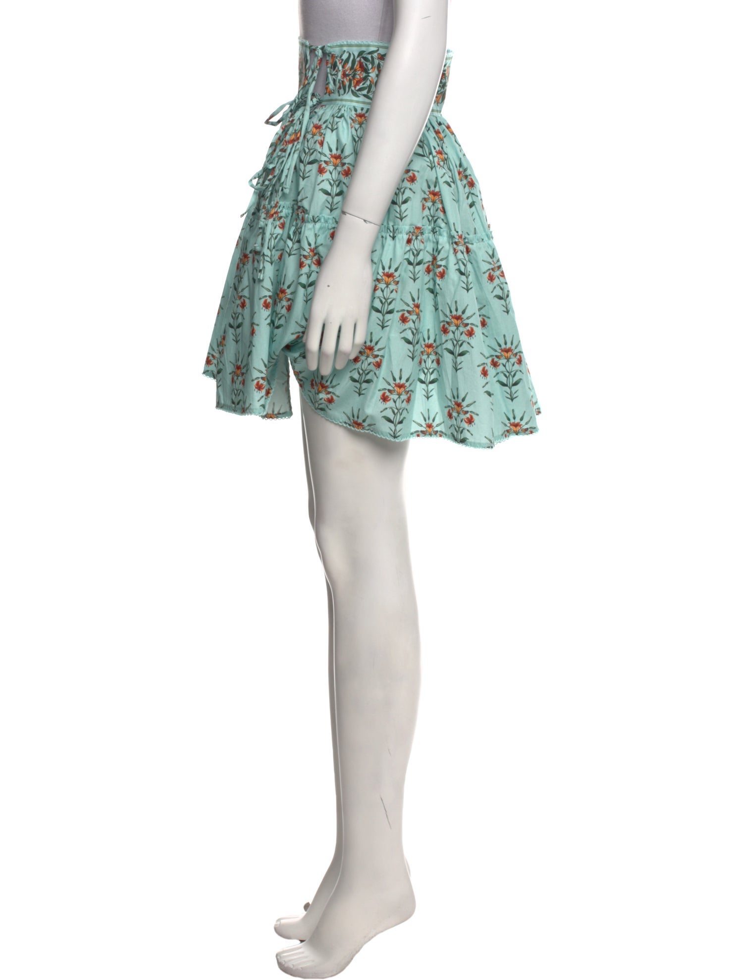 Agua by Agua Bendita Floral Print Knee-Length Skirt w/ Tags