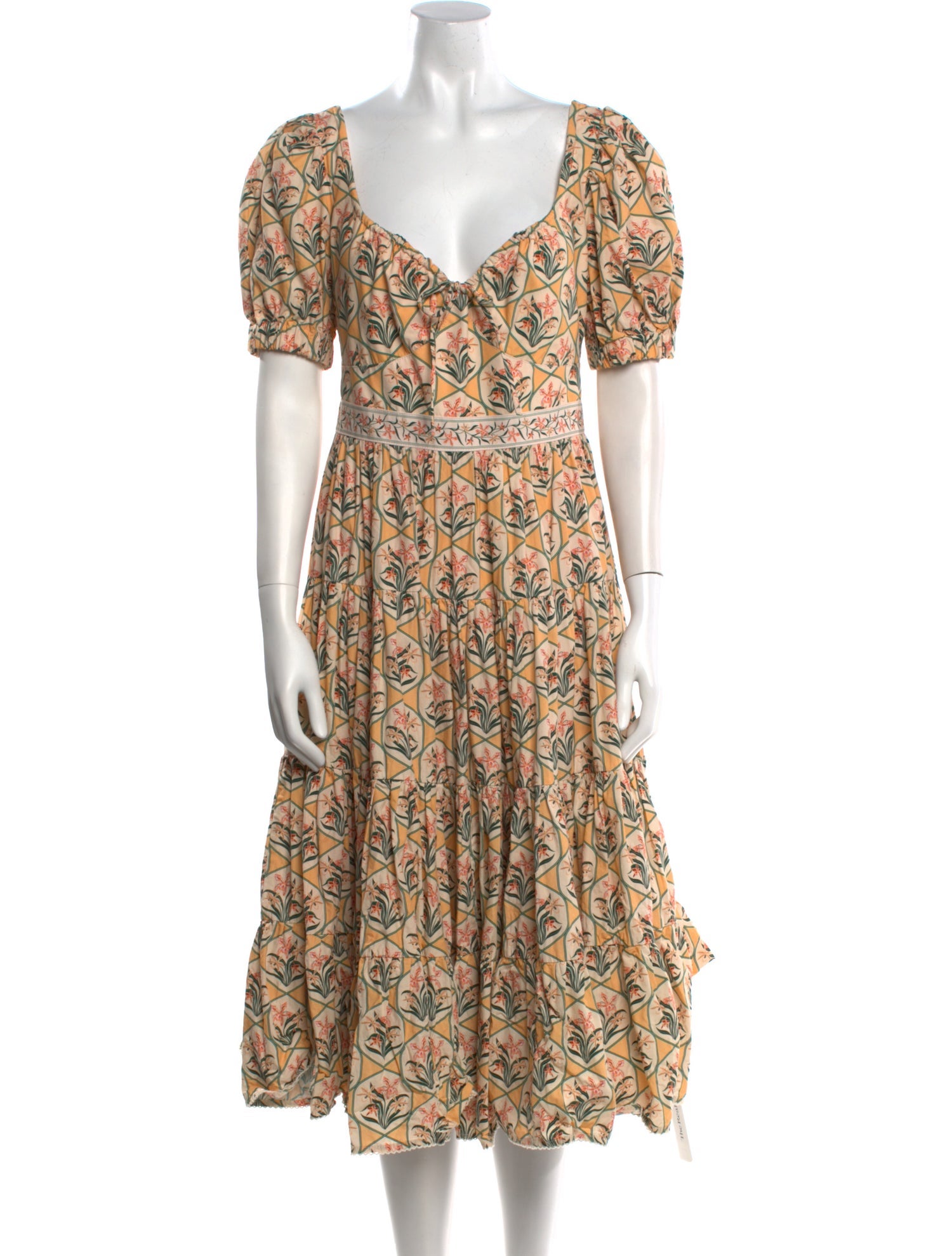 Agua by Agua Bendita Floral Print Midi Length Dress