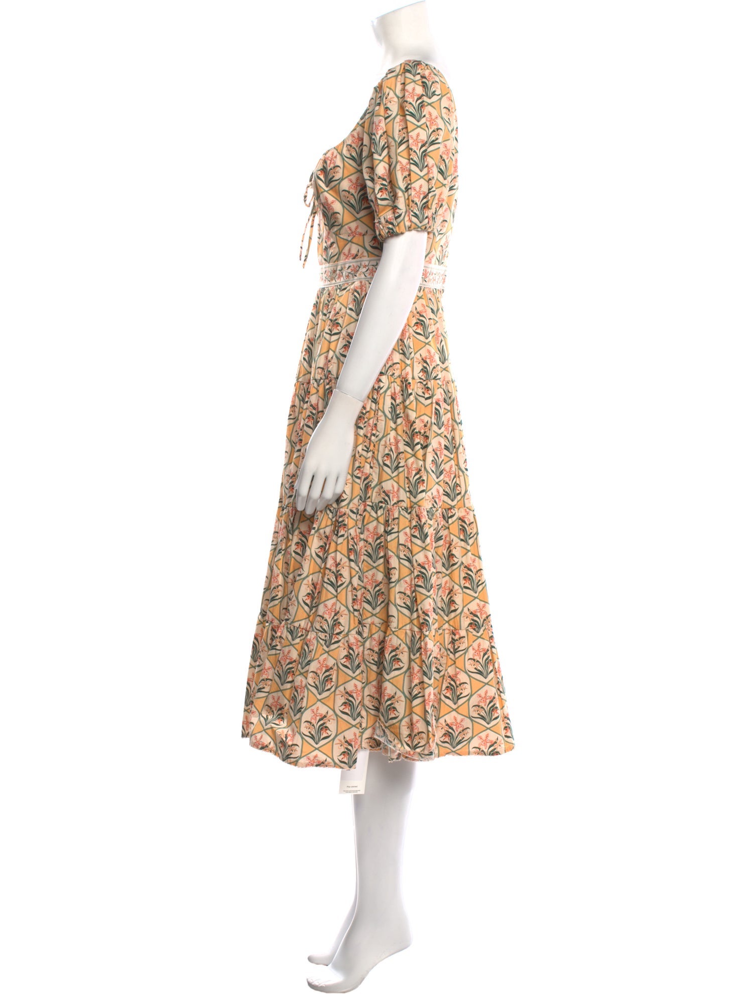 Agua by Agua Bendita Floral Print Midi Length Dress