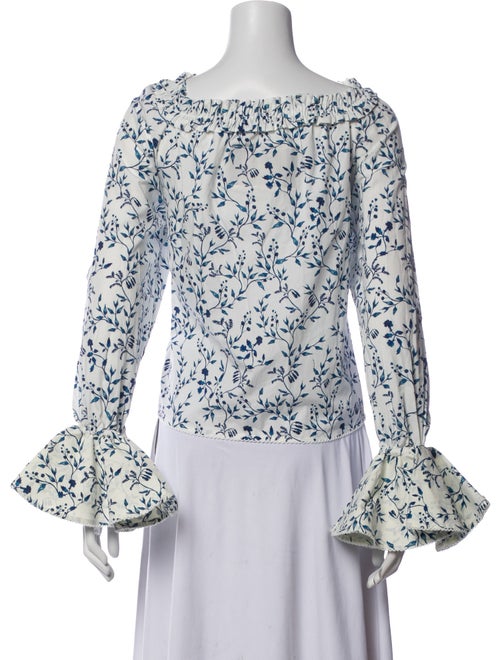 Agua by Agua Bendita Floral Print Off-The-Shoulder Blouse