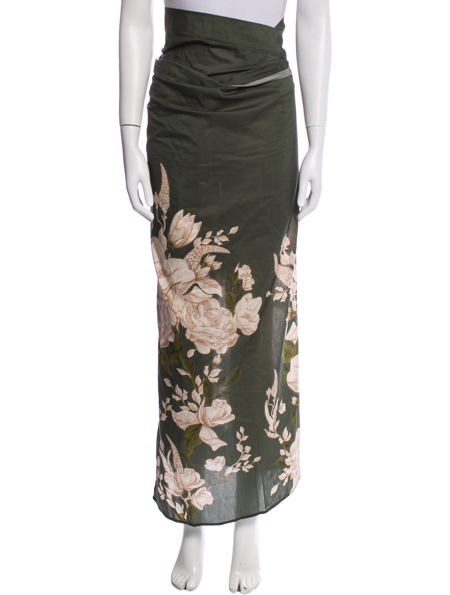 Agua by Agua Bendita Floral Print Knee-Length Skirt