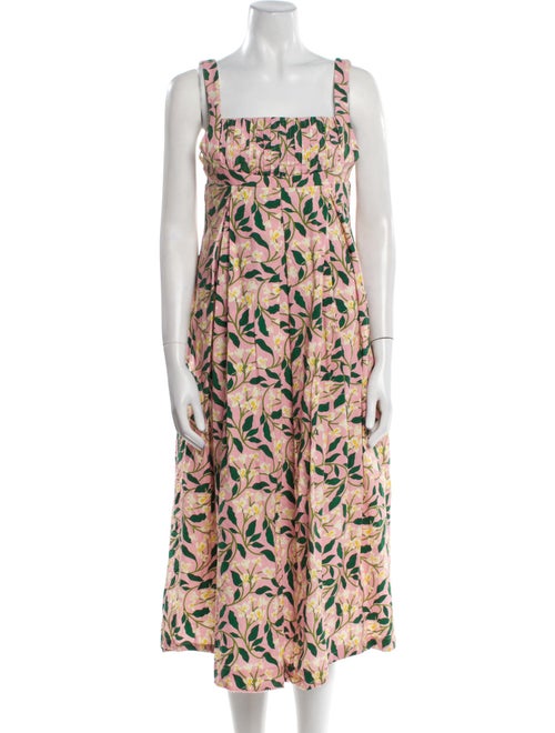 Agua by Agua Bendita Floral Print Midi Length Dress