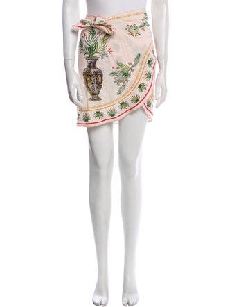 Agua by Agua Bendita Linen Mini Skirt