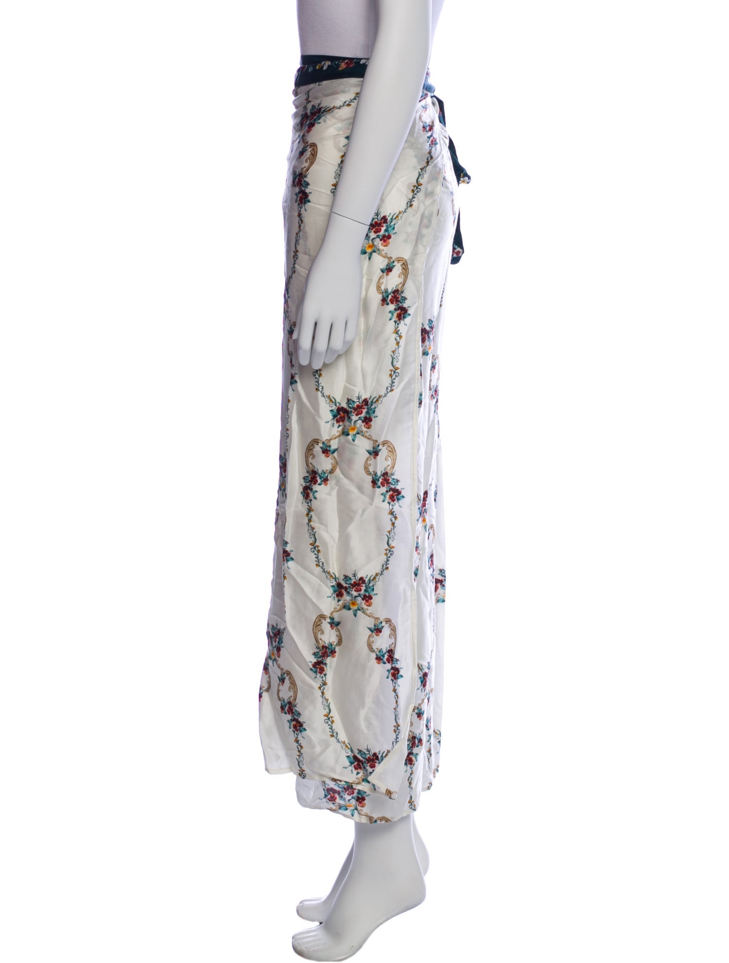 Agua by Agua Bendita Floral Print Midi Length Skirt w/ Tags