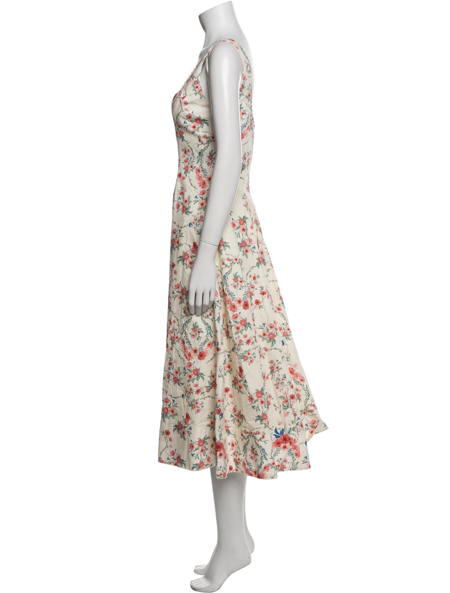 Agua by Agua Bendita Floral Print Midi Length Dress w/ Tags