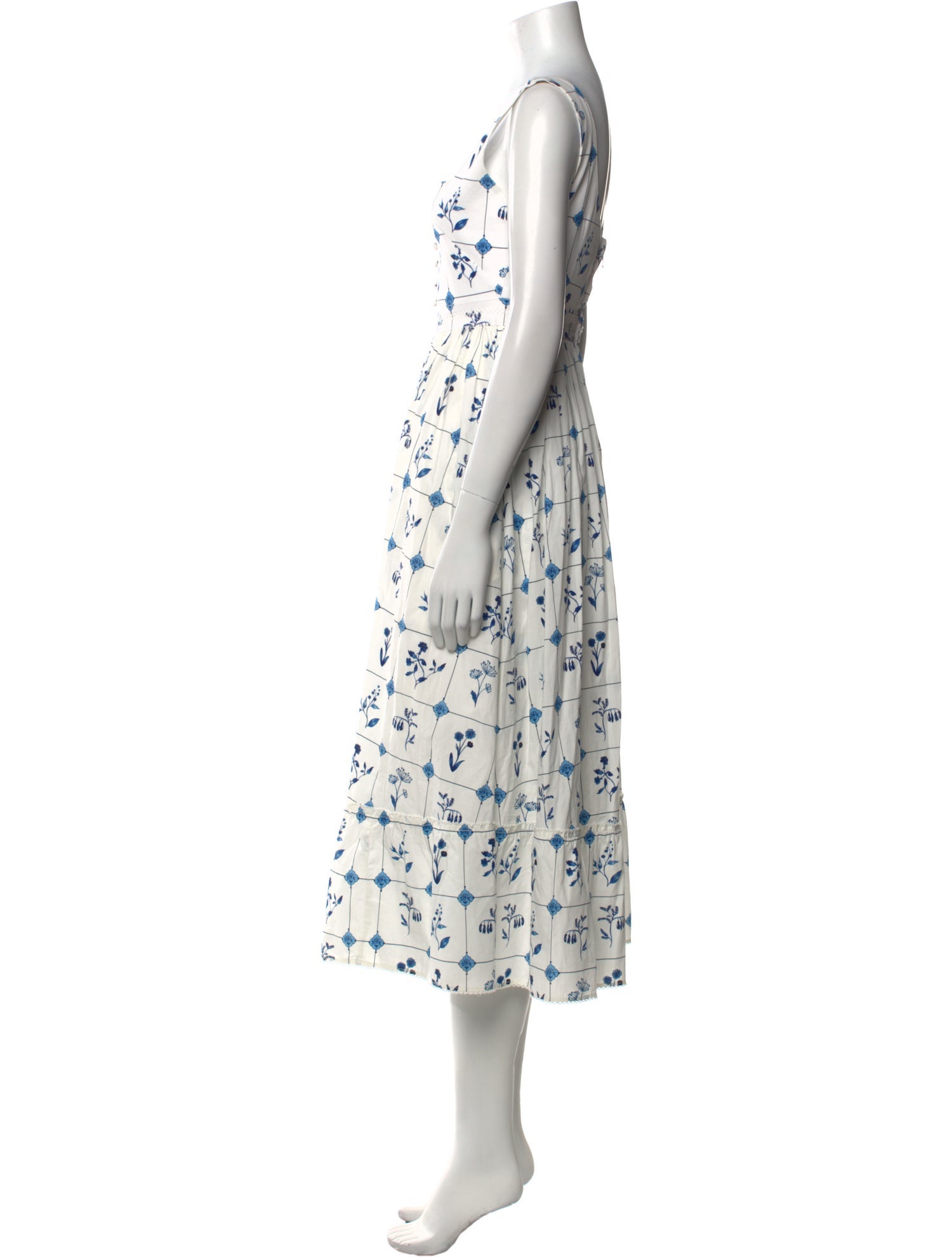 Agua by Agua Bendita Floral Print Midi Length Dress