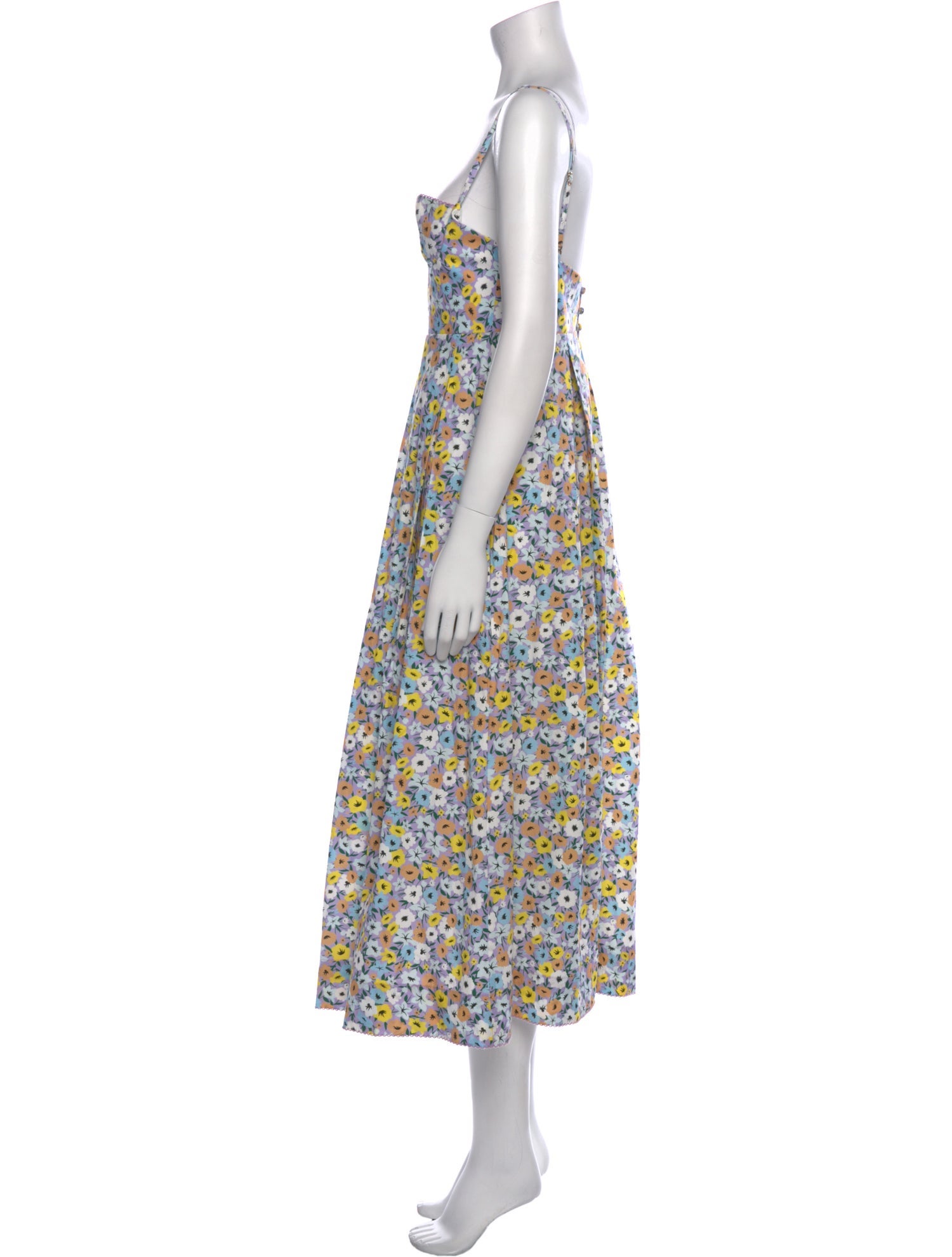 Agua by Agua Bendita Floral Print Midi Length Dress