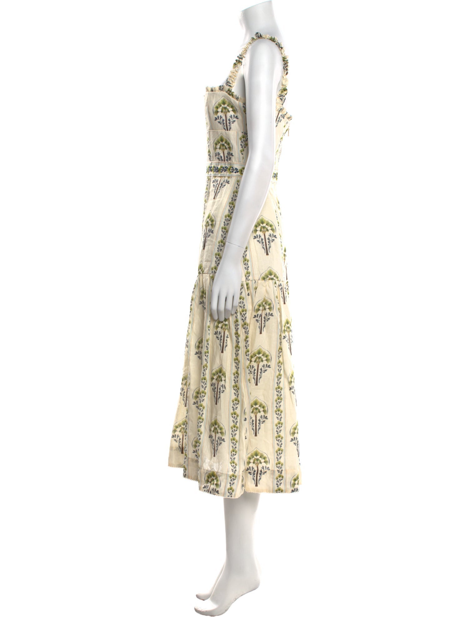 Agua by Agua Bendita Linen Midi Length Dress w/ Tags