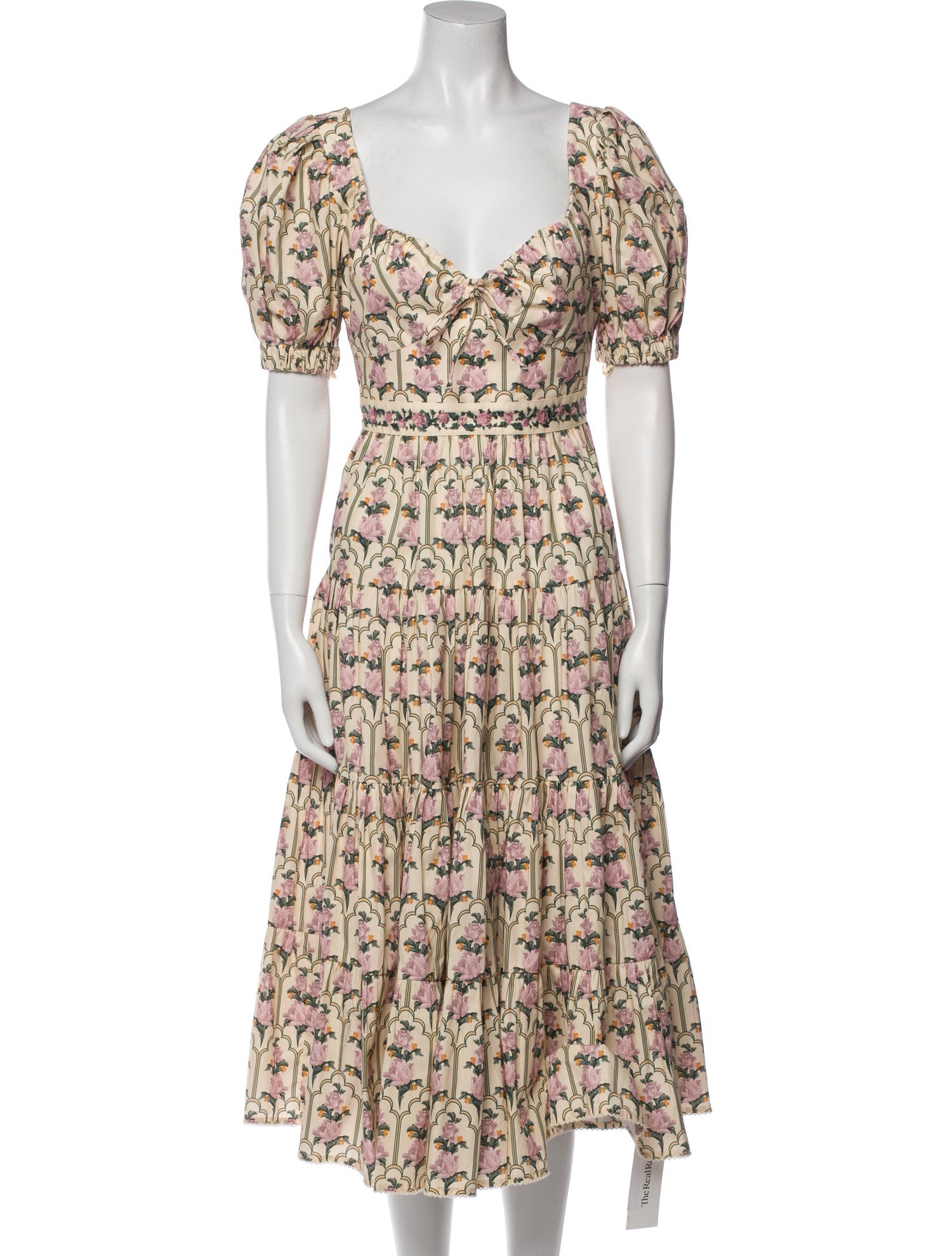 Agua by Agua Bendita Floral Print Midi Length Dress