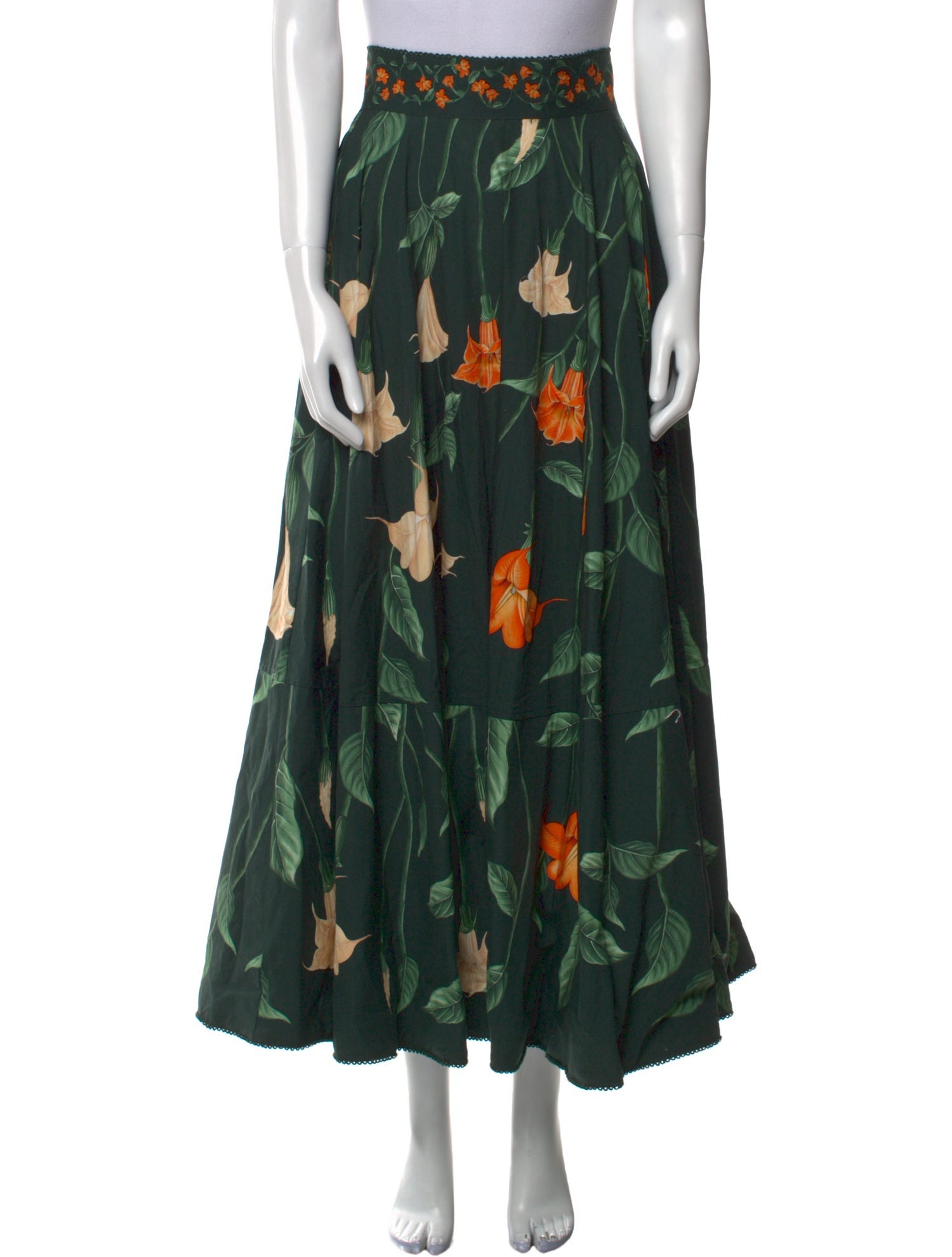 Agua by Agua Bendita Floral Print Long Skirt