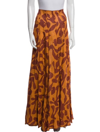 Agua by Agua Bendita Linen Long Skirt