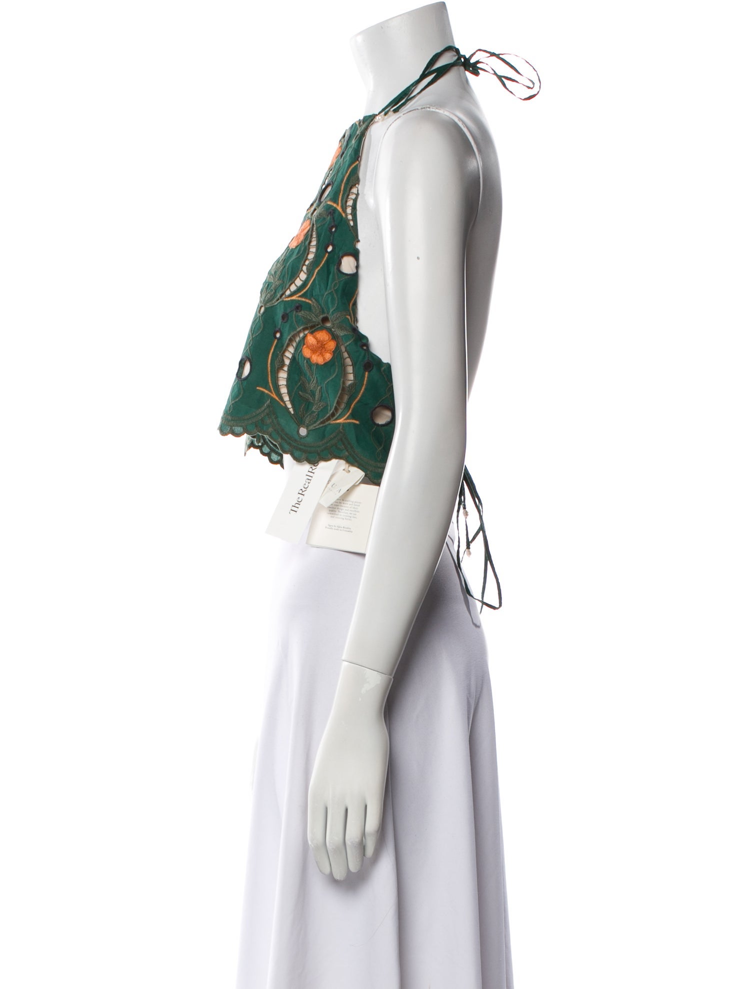 Agua by Agua Bendita Printed Halterneck Crop Top w/ Tags