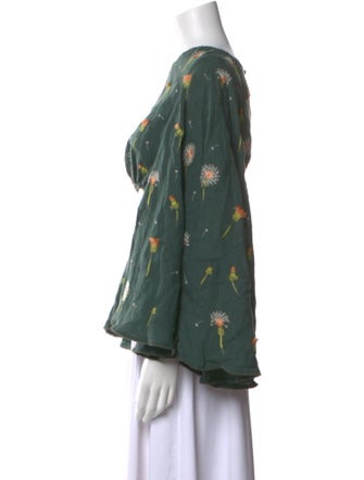 Agua by Agua Bendita Linen Printed Crop Top