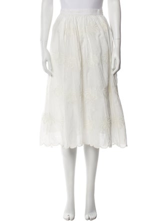 Agua by Agua Bendita Embroidered Accent Midi Length Skirt