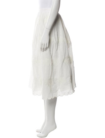 Agua by Agua Bendita Embroidered Accent Midi Length Skirt