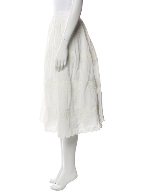 Agua by Agua Bendita Embroidered Accent Midi Length Skirt