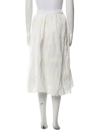 Agua by Agua Bendita Embroidered Accent Midi Length Skirt