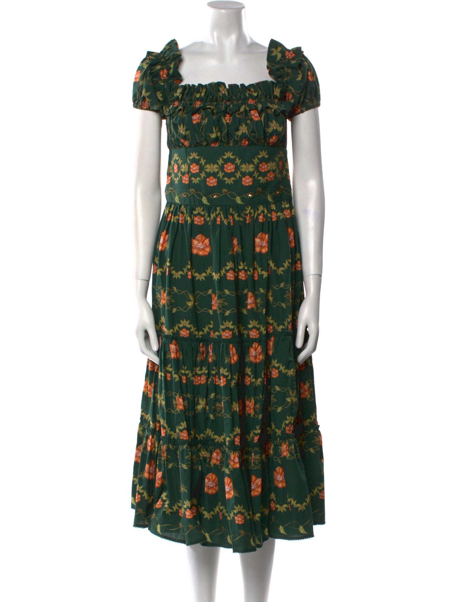 Agua by Agua Bendita Floral Print Midi Length Dress w/ Tags